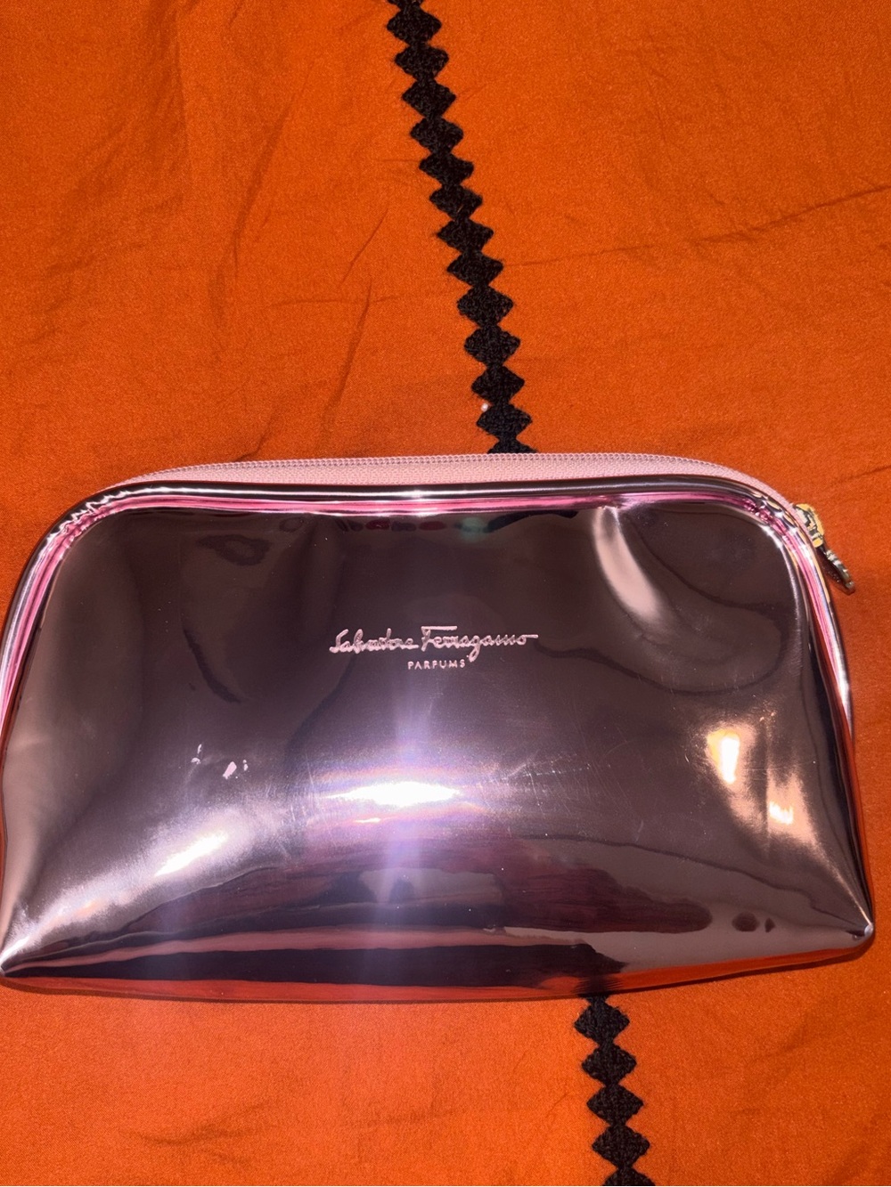 Salvatore Ferragamo Iridescent Pink Cosmetic Pouch
